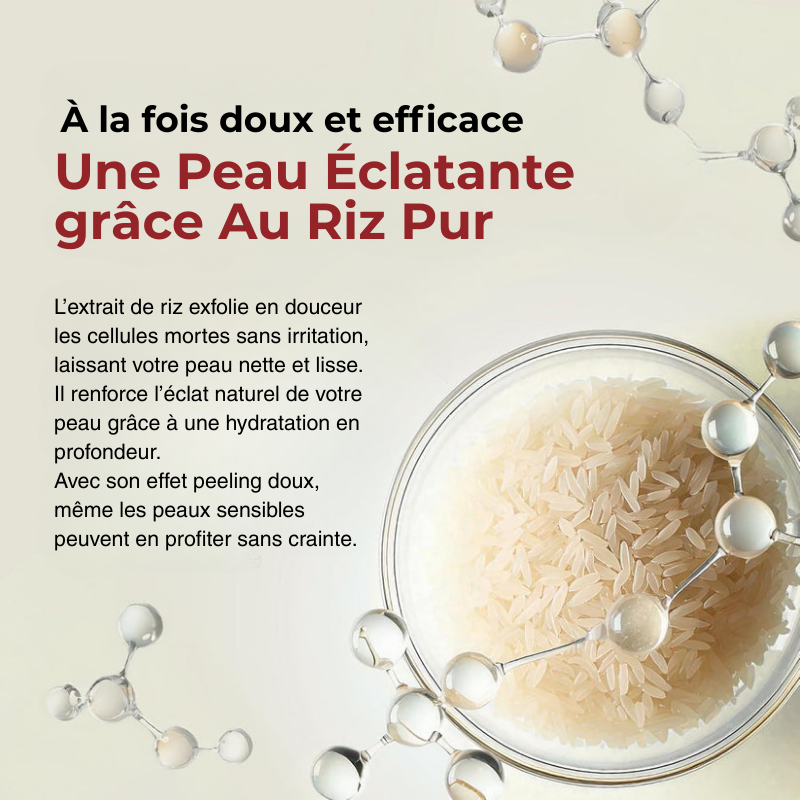 Dermiqo™ Duo Exfoliant au Riz – Lisse, Illumine & Rafraîchit Instantanément Votre Peau
